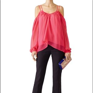 Likely Fuchsia Sutton bare shoulder top